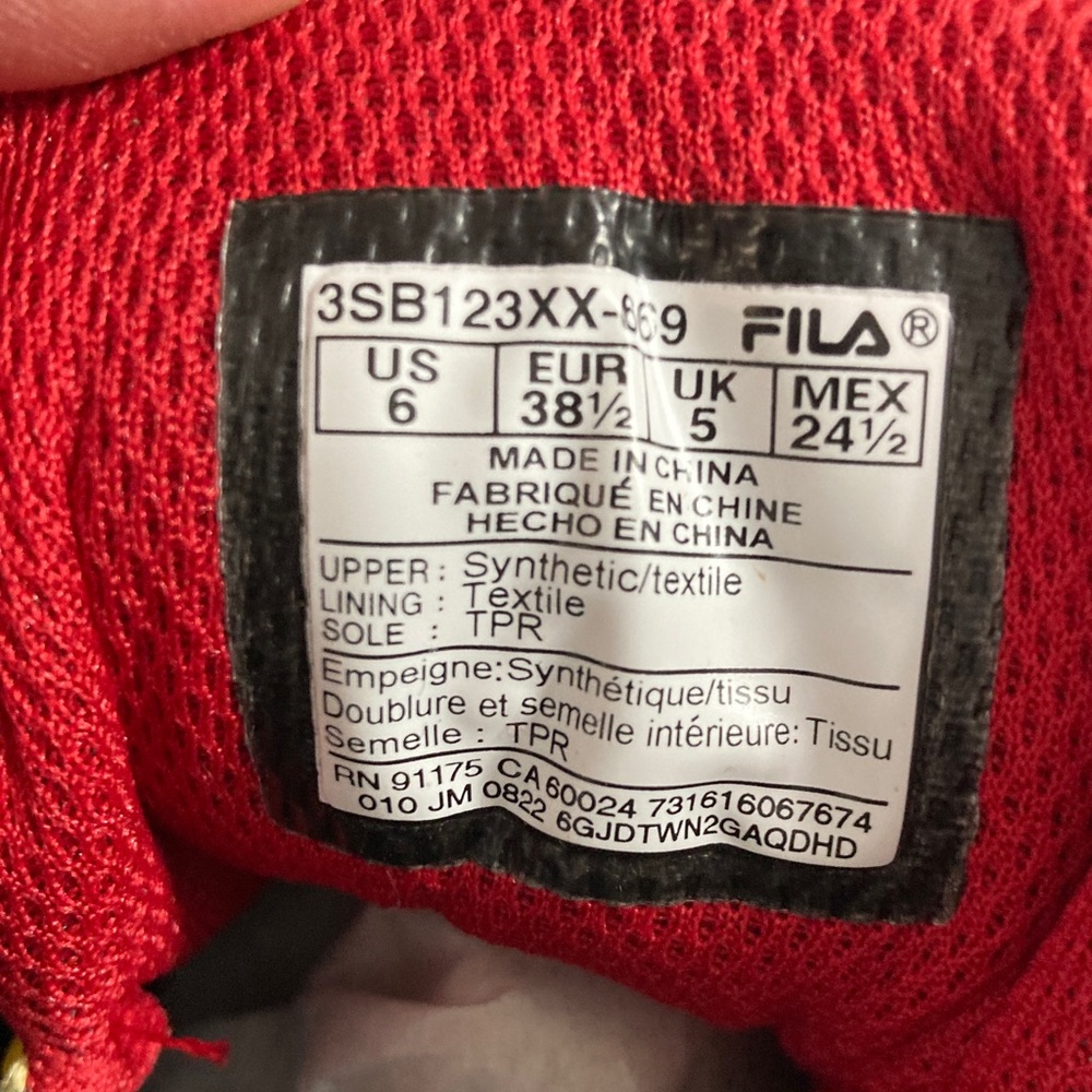 Fila Black High-Tops with Red, Blue, and Yellow Details - Picture 7 of 7